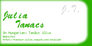 julia tanacs business card