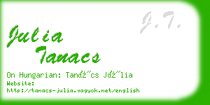 julia tanacs business card